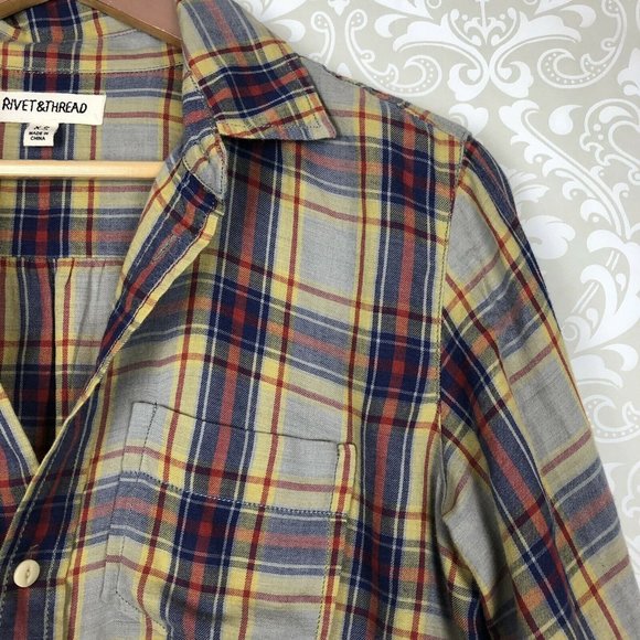 Madewell Rivet Thread Cargo Workshirt Rhoda Plaid - Picture 4 of 8